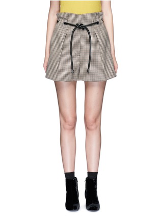 Main View - Click To Enlarge - 3.1 PHILLIP LIM - Origami pleated houndstooth wool shorts