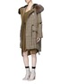 Figure View - Click To Enlarge - 3.1 PHILLIP LIM - Fox fur hood glen plaid wool coat
