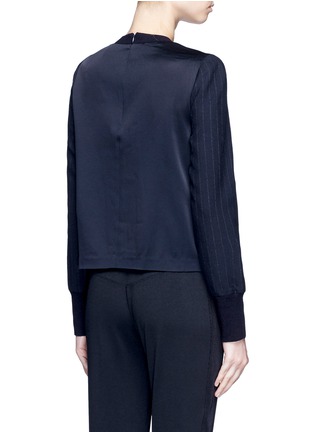 Back View - Click To Enlarge - 3.1 PHILLIP LIM - Lace-up striped wool top