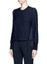 Front View - Click To Enlarge - 3.1 PHILLIP LIM - Lace-up striped wool top