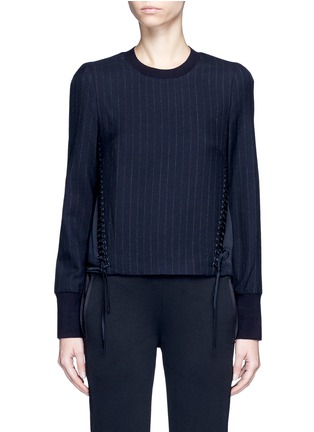 Main View - Click To Enlarge - 3.1 PHILLIP LIM - Lace-up striped wool top