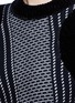 Detail View - Click To Enlarge - 3.1 PHILLIP LIM - Carwash hem velour sleeve jacquard sweater