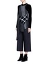 Front View - Click To Enlarge - 3.1 PHILLIP LIM - Carwash hem velour sleeve jacquard sweater
