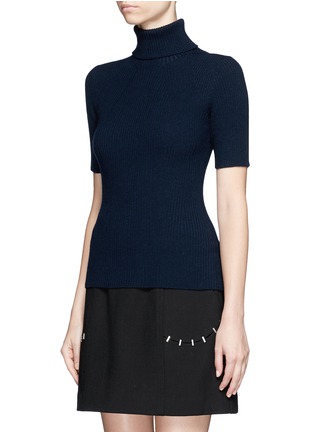 Front View - Click To Enlarge - 3.1 PHILLIP LIM - Wool blend rib knit turtleneck sweater