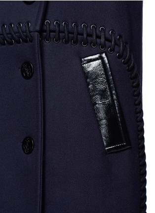 Detail View - Click To Enlarge - 3.1 PHILLIP LIM - Lambskin shearling collar lace-up sleeveless peacoat