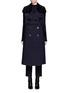 Main View - Click To Enlarge - 3.1 PHILLIP LIM - Lambskin shearling collar lace-up sleeveless peacoat