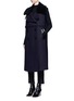 Figure View - Click To Enlarge - 3.1 PHILLIP LIM - Lambskin shearling collar lace-up sleeveless peacoat