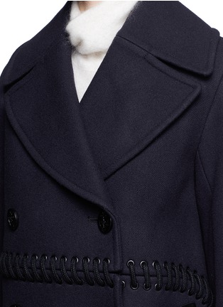 Detail View - Click To Enlarge - 3.1 PHILLIP LIM - Lace-up virgin wool blend peacoat