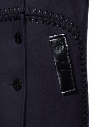 Detail View - Click To Enlarge - 3.1 PHILLIP LIM - Lace-up virgin wool blend peacoat