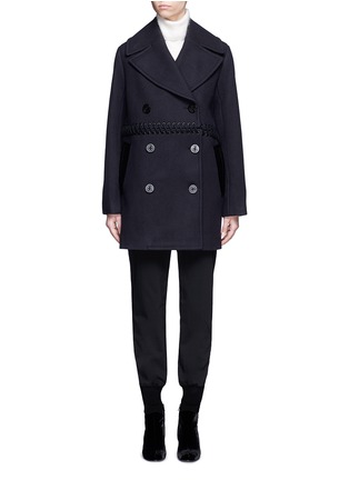 Main View - Click To Enlarge - 3.1 PHILLIP LIM - Lace-up virgin wool blend peacoat