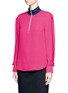 Front View - Click To Enlarge - 3.1 PHILLIP LIM - Cascading ribbon trim silk crepe blouse