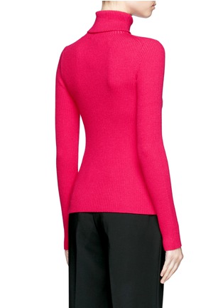 Back View - Click To Enlarge - 3.1 PHILLIP LIM - Wool blend rib knit turtleneck sweater