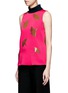 Front View - Click To Enlarge - 3.1 PHILLIP LIM - 'Ginkgo' leaf sequin satin tank top