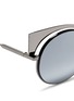 Detail View - Click To Enlarge - FENDI - 'Eyeshine' metal round cat eye mirror sunglasses