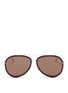 Main View - Click To Enlarge - FENDI - 'Funky Angle' acetate rim metal aviator sunglasses