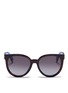 Main View - Click To Enlarge - FENDI - Colourblock acetate round cat eye sunglasses