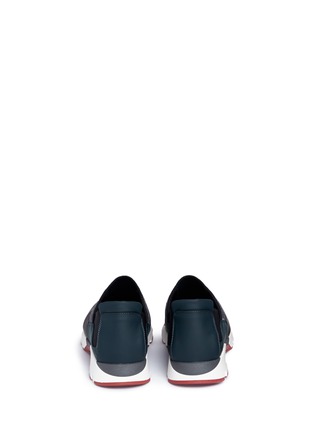 Back View - Click To Enlarge - MARNI - Colourblock slip-on sneakers