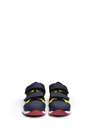 Front View - Click To Enlarge - MARNI - Colourblock double strap sneakers