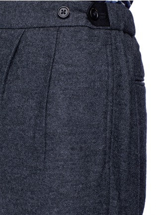 Detail View - Click To Enlarge - CAMOSHITA - Double pleated side adjuster wool pants