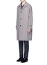 Front View - Click To Enlarge - CAMOSHITA - Wool houndstooth coat