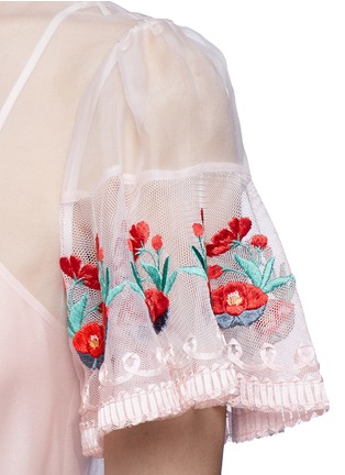 Detail View - Click To Enlarge - 68244 - 'Elette' floral embroidery silk organza dress