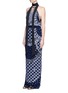 Figure View - Click To Enlarge - 68244 - 'Kekipi' star embellished silk halter dress