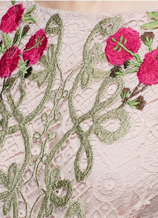 Detail View - Click To Enlarge - 68244 - 'Antila' floral embroidery French lace dress