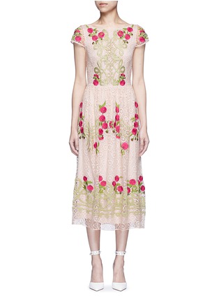 Main View - Click To Enlarge - 68244 - 'Antila' floral embroidery French lace dress