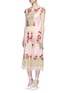 Figure View - Click To Enlarge - 68244 - 'Antila' floral embroidery French lace dress