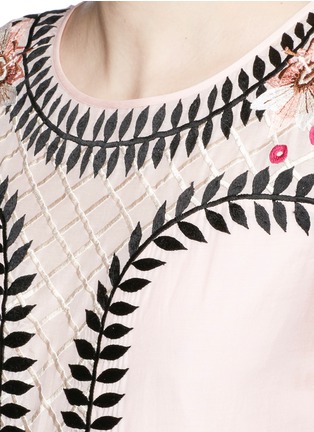 Detail View - Click To Enlarge - 68244 - 'Arabelle' embroidered cotton-silk dress