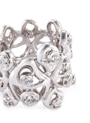 Detail View - Click To Enlarge - LAZARE KAPLAN - Diamond 18k white gold openwork ring