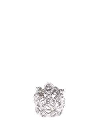 Figure View - Click To Enlarge - LAZARE KAPLAN - Diamond 18k white gold openwork ring