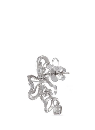 Detail View - Click To Enlarge - LAZARE KAPLAN - Diamond 18k white gold heart drop earrings