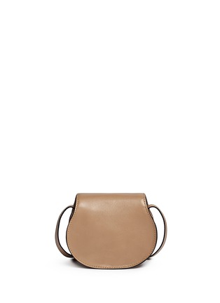 Back View - Click To Enlarge - CHLOÉ - 'Marcie' small chain flap leather crossbody saddle bag