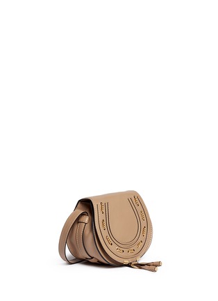 Front View - Click To Enlarge - CHLOÉ - 'Marcie' small chain flap leather crossbody saddle bag