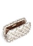 Detail View - Click To Enlarge - RODO - Crystal pearl lattice box clutch