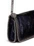 Detail View - Click To Enlarge - STELLA MCCARTNEY - 'Falabella' metallic crackle faux leather chain clutch
