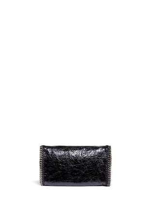 Back View - Click To Enlarge - STELLA MCCARTNEY - 'Falabella' metallic crackle faux leather chain clutch