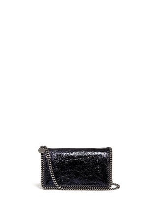 Main View - Click To Enlarge - STELLA MCCARTNEY - 'Falabella' metallic crackle faux leather chain clutch
