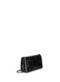 Figure View - Click To Enlarge - STELLA MCCARTNEY - 'Falabella' metallic crackle faux leather chain clutch