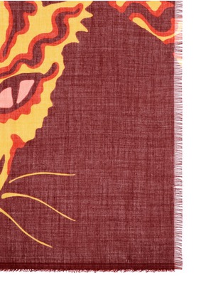 Detail View - Click To Enlarge - STELLA MCCARTNEY - Tiger print wool-silk-cashmere scarf
