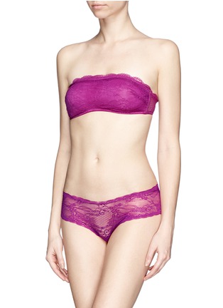 Figure View - Click To Enlarge - COSABELLA - 'Trenta' padded lace bandeau bra