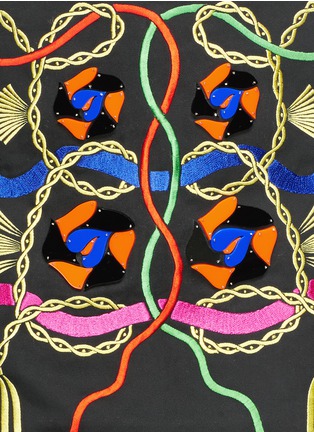 Detail View - Click To Enlarge - PETER PILOTTO - Rope embroidery Perspex appliqué mini skirt