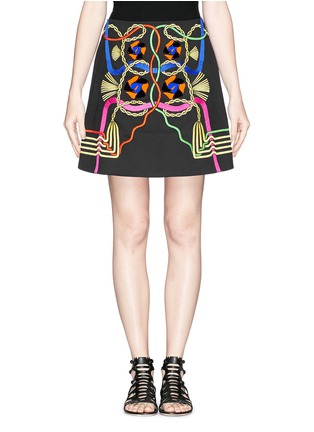 Main View - Click To Enlarge - PETER PILOTTO - Rope embroidery Perspex appliqué mini skirt