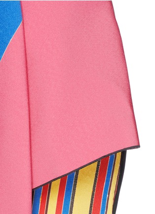 Detail View - Click To Enlarge - PETER PILOTTO - Rainbow stripe fold panel asymmetric skirt