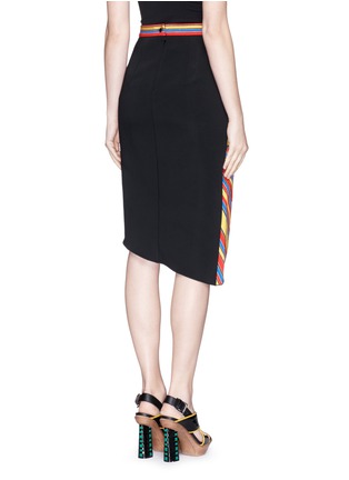 Back View - Click To Enlarge - PETER PILOTTO - Rainbow stripe fold panel asymmetric skirt
