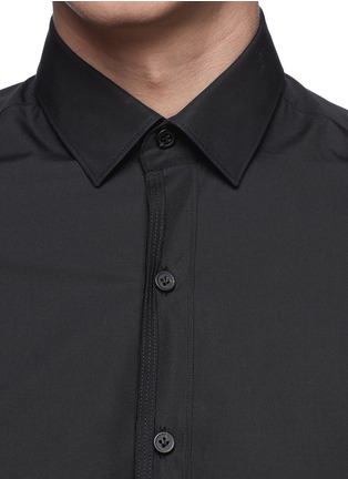 Detail View - Click To Enlarge - LANVIN - Placket piping cotton poplin shirt