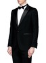 Front View - Click To Enlarge - LANVIN - Satin peaked lapel tuxedo suit