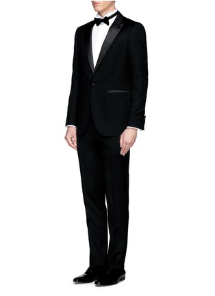 Figure View - Click To Enlarge - LANVIN - Satin peaked lapel tuxedo suit