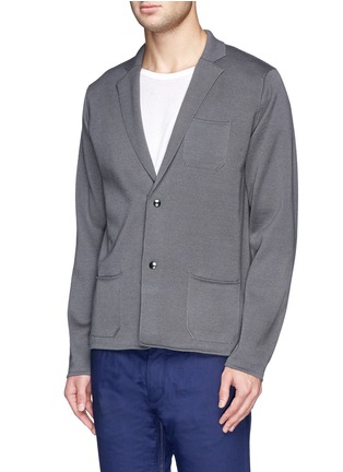 Front View - Click To Enlarge - LANVIN - Point Milano wool blend knit blazer